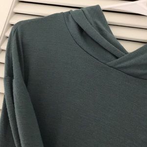 Teal Green Lightweight Hooded Sweatshirt